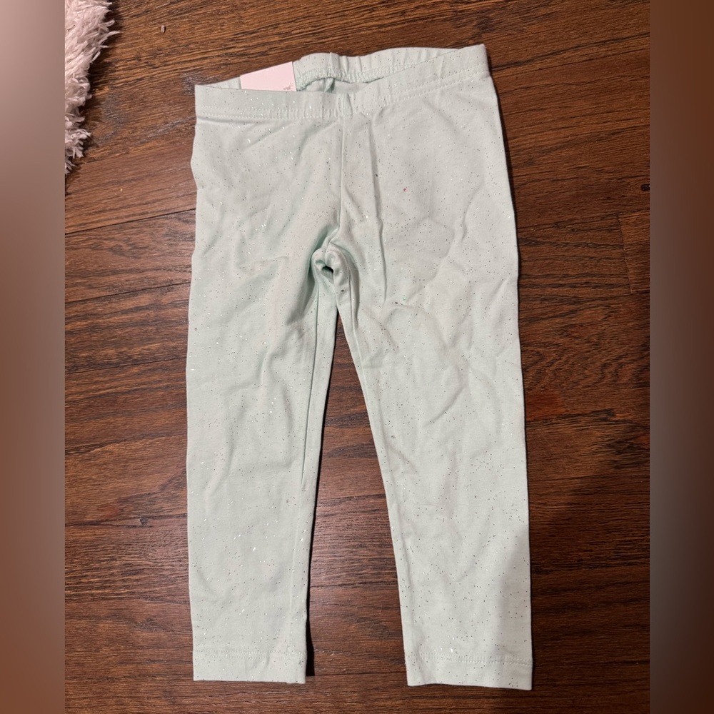 Mint green sparkle leggings